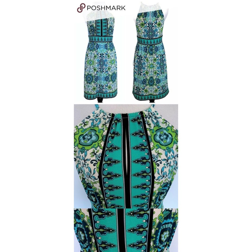 London Times Key Hole Halter Dress size 8 - Picture 2 of 4